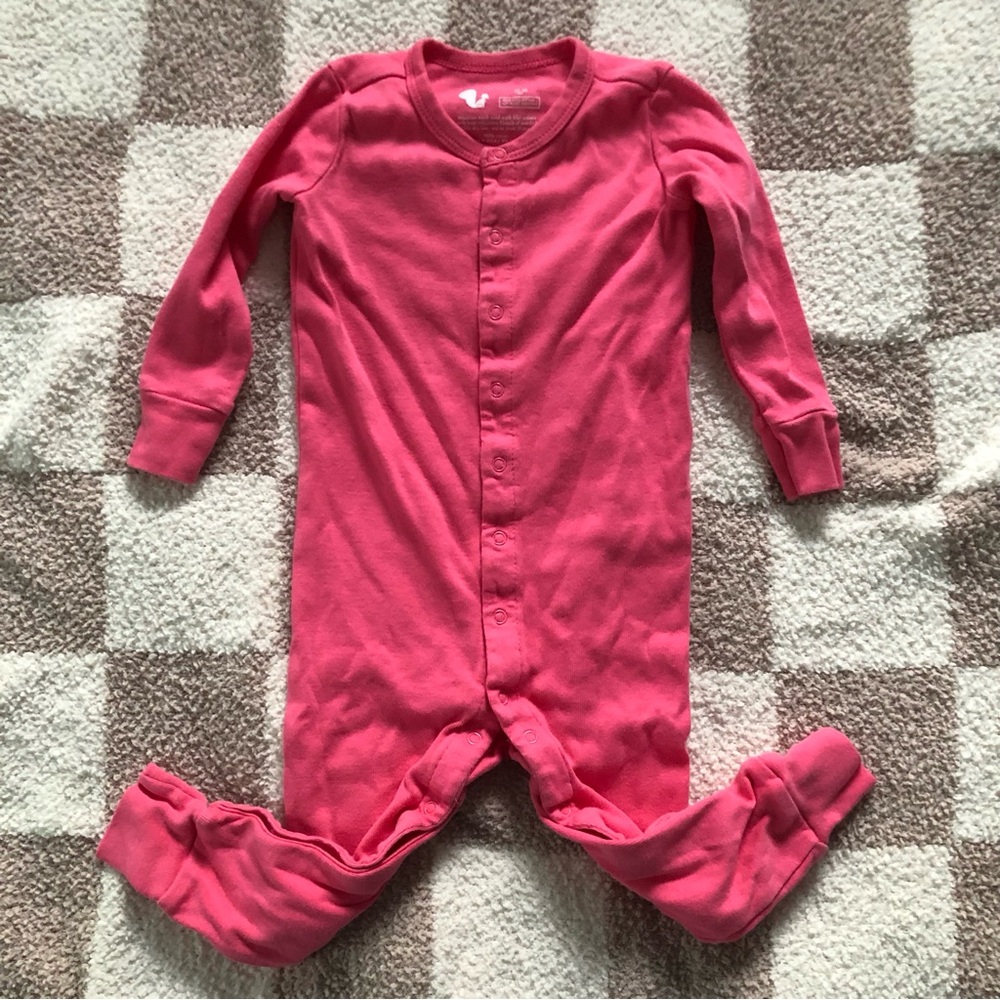 BOGO 🎊 Primary Bubblegum Pink Cotton Footless Pajamas